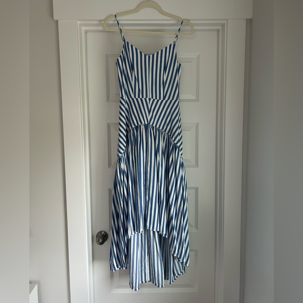 Stellah Blue and White Striped Dress